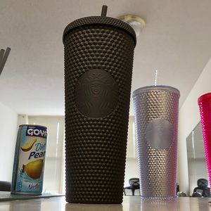 Starbucks black matte studded Tumblr